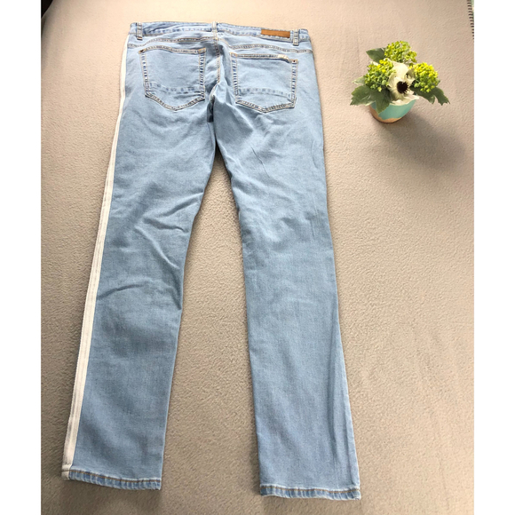 LiquorNPoker Womens Sz8 High Rise Tuxedo Jeans, Skinny, High Waist, Light Wash - Picture 6 of 9